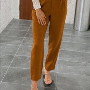 Express ankle super higher rise trousers, burnt orange, 14 regular